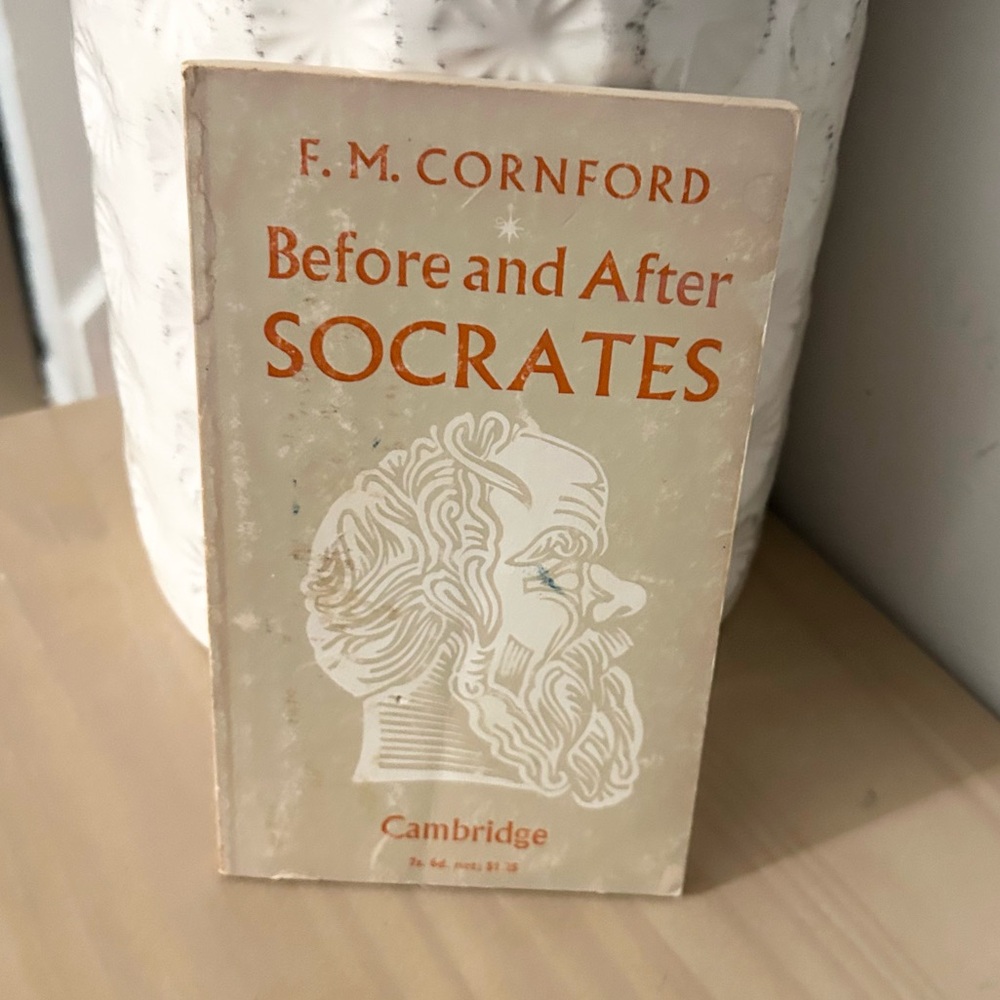 Vintage Before and After Socrates F.M. Cornford 1966 PB Philosophy